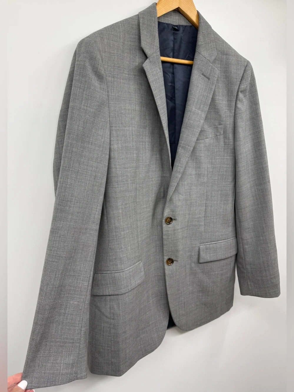J. Crew Voyager Thompson Sport Coat Blazer Men 40L Gray Wool Wedding Guest